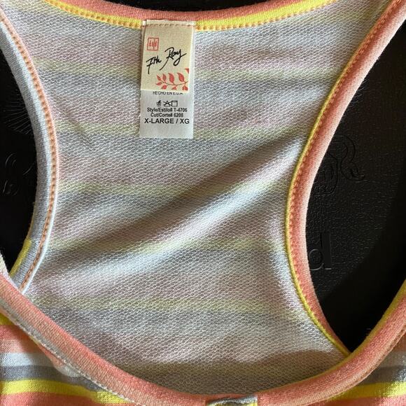 Women’s 7th Ray XL Striped Tank Top Multicolor Button Front Sleeveless Casual - Picture 5 of 7